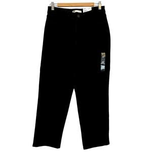 Sonoma Goods for Life Black Checker High Rise Straight Jeans Size 9/29W